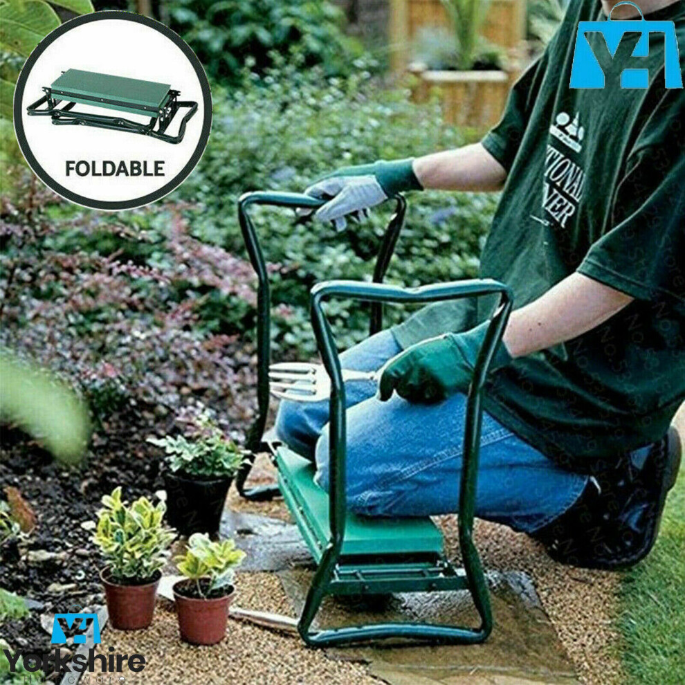 PORTABLE FOLDING PAD FOAM PADDED GARDEN KNEELER GARDENING KNEE PAD STOOL SEAT