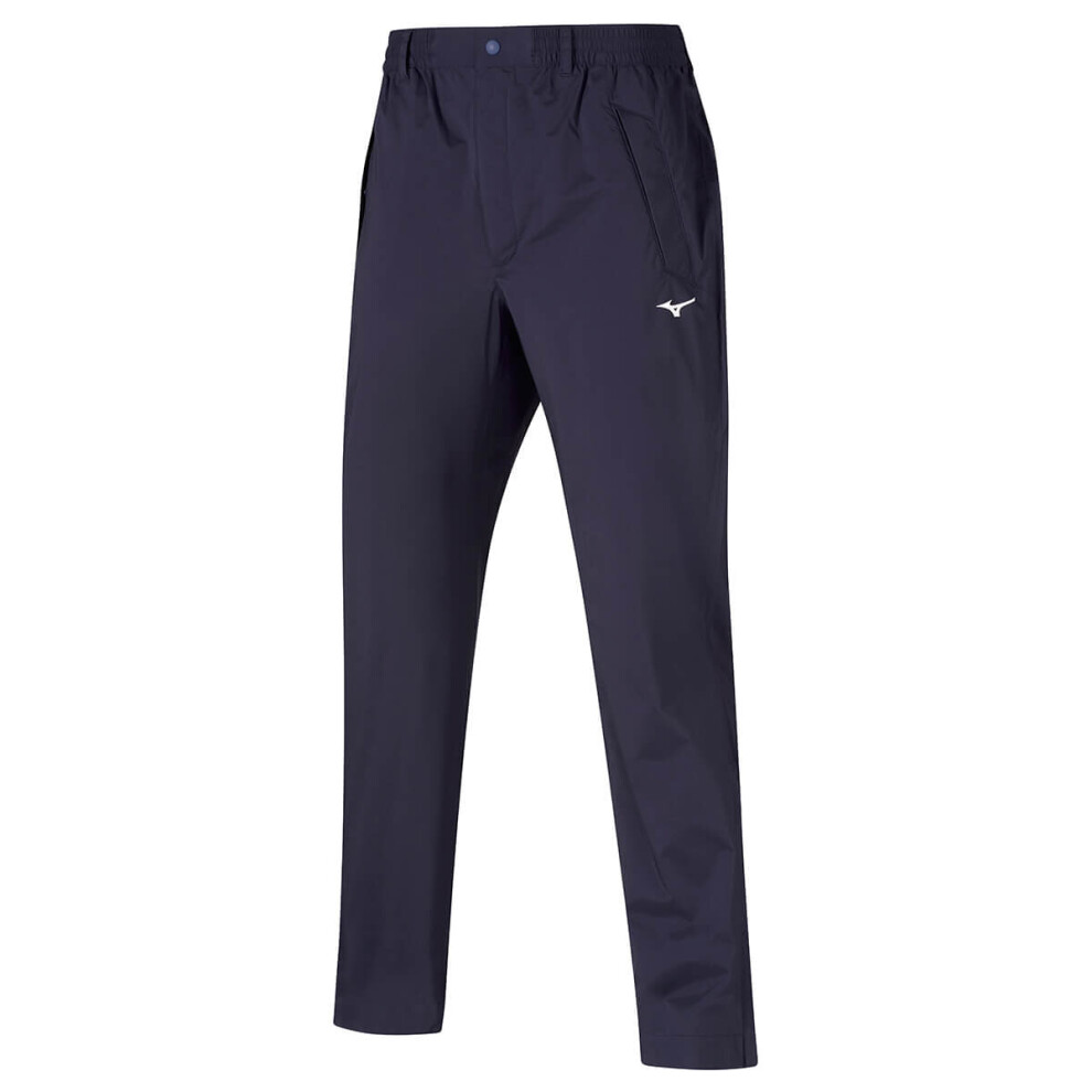 (36/31, Navy) Mizuno Mens 2021 Nexlite Flex Waterproof Lightweight Stretch Golf Trousers
