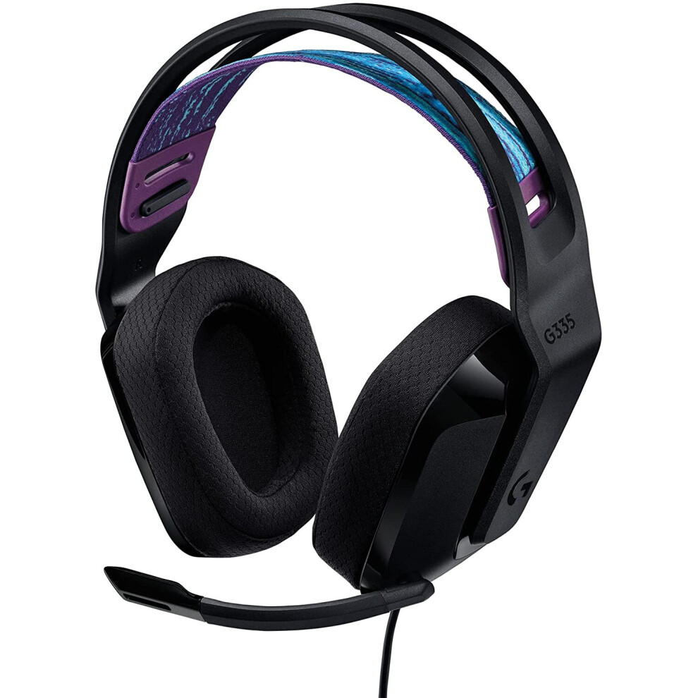Logitech G335 Wired Gaming Headphones, Flip Microphone,