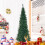 Costway 7FT Artificial Christmas Tree Xmas Decoration Tree Slim for Small Room 4