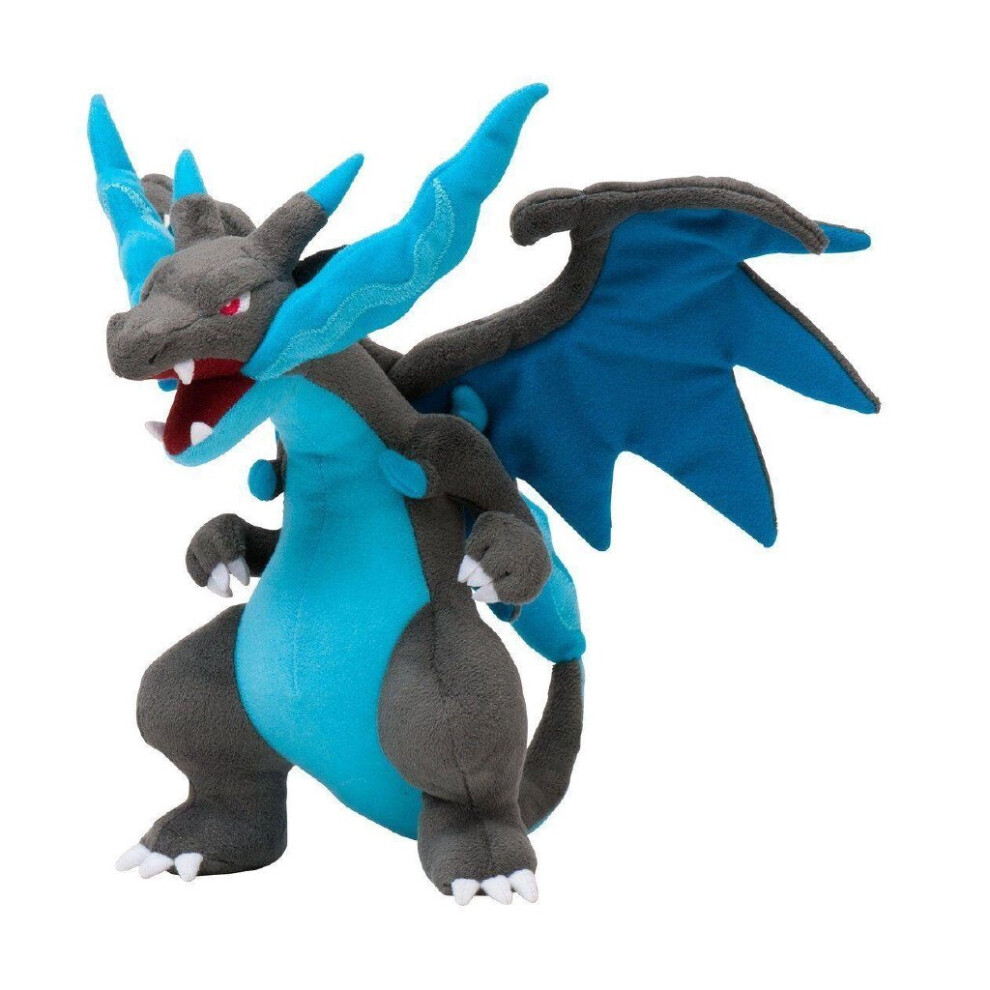 Pokemon Center Mega Charizard X Plush Toy Dragon Stuffed Doll Soft 10" US Stock