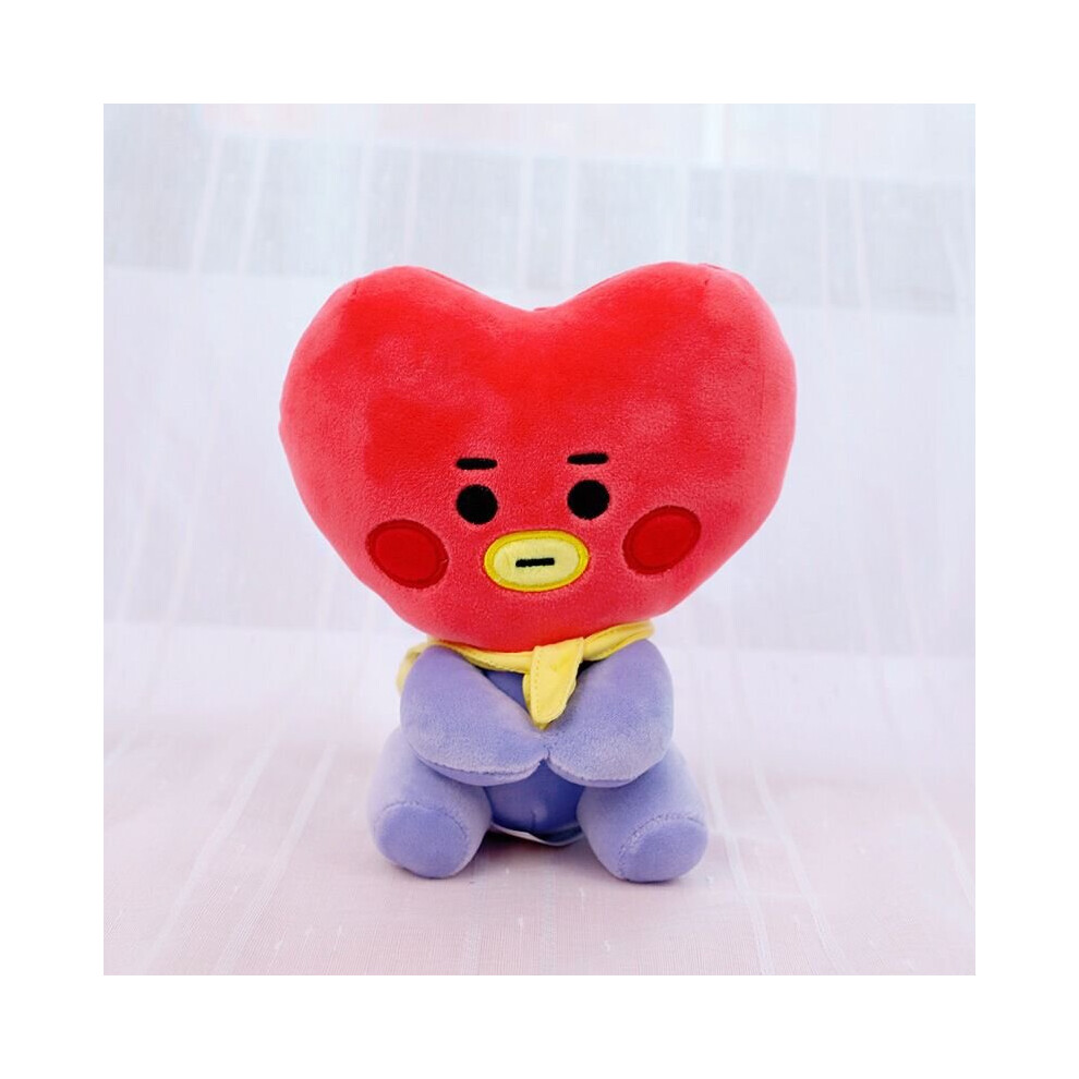 (TATA) KPOP BTS BT21 Seated Doll 20cm Baby Plush Toy TATA COOKY CHIMMY KOYA  SHOOKY MANG