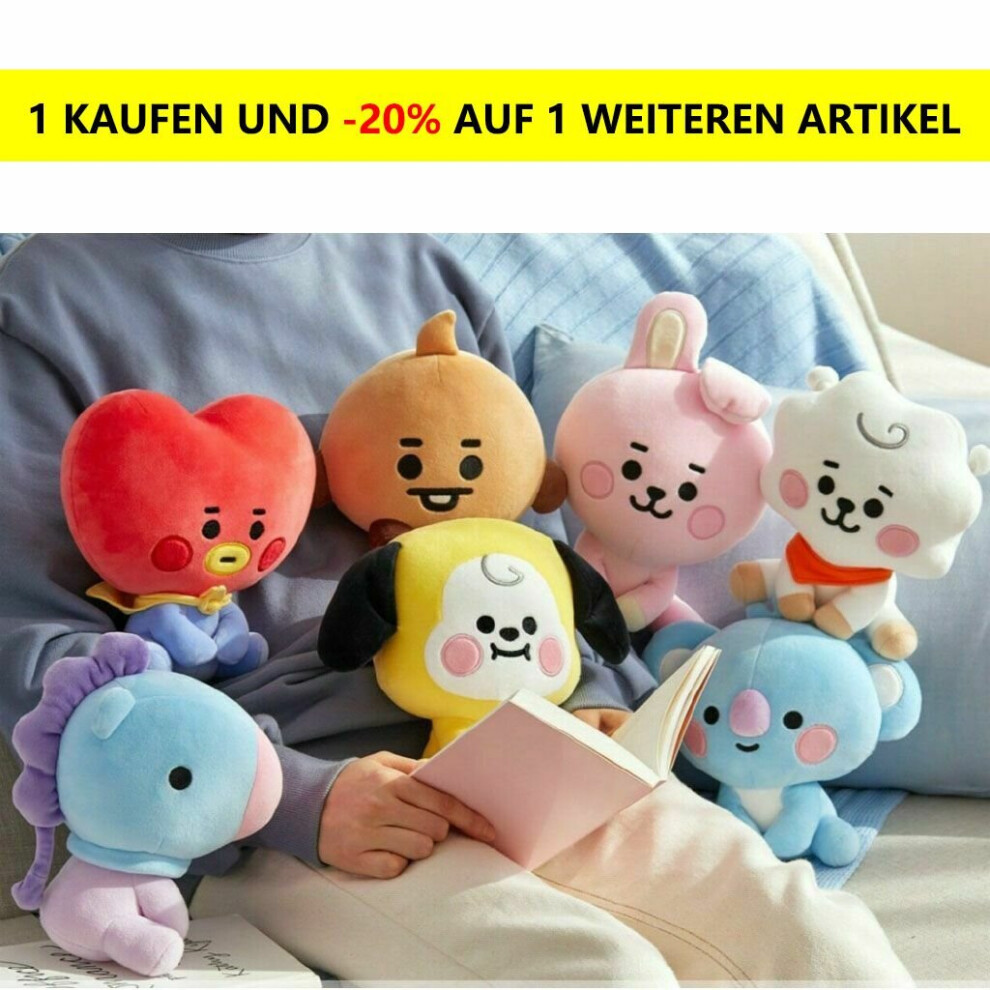 KPOP BTS BT21 Seated Doll 20cm Baby Plush Toy TATA COOKY CHIMMY KOYA SHOOKY  MANG