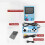 (Blue without handle) Handheld Retro Video Game Console Built-in 500 Classic Game Kids Gift 7