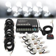 (8 pcs) 120W Power Supply HID Bulbs Hide-A-Way Emergency Hazard Warning Strobe Lights