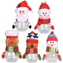 (Elk, 10PCS) Christmas Candy Jar Storage Bottle Santa Bag Xmas Sweet Box Kids Gift Pack