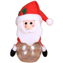 (Santa Claus, 6PCS) Christmas Candy Jar Storage Bottle Santa Bag Xmas Sweet Box Kids Gift Pack