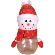 (Snowman, 6PCS) Christmas Candy Jar Storage Bottle Santa Bag Xmas Sweet Box Kids Gift Pack