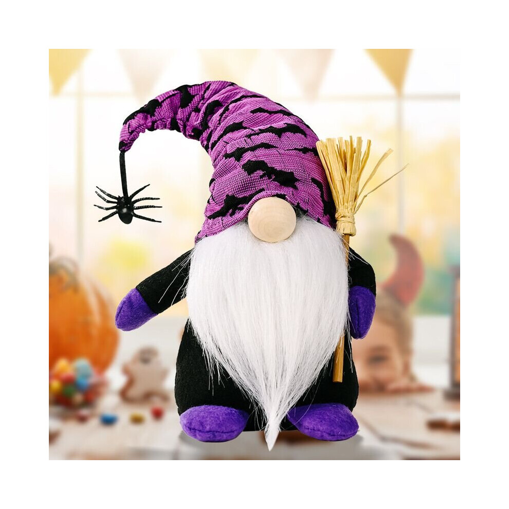(Purple) Halloween Gonks Gnome Witch Spider Rudolph Doll Home Decor Party Decoration