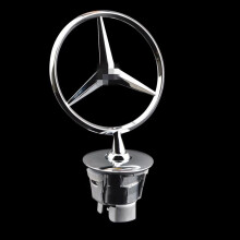 (Chrome) New For Mercedes Benz Star Hood Logo Chrome Emblem Badge W123 W126 W201 W124