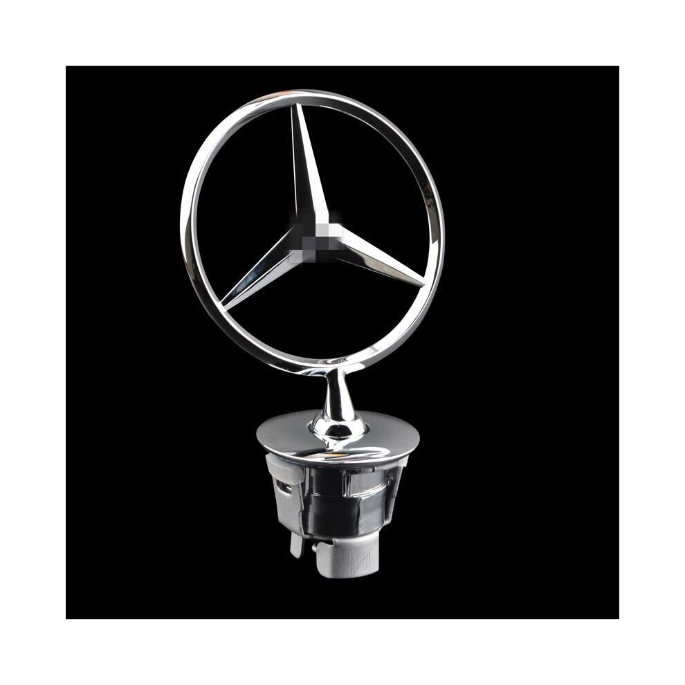 (Chrome) New For Mercedes Benz Star Hood Logo Chrome Emblem Badge W123 W126 W201 W124