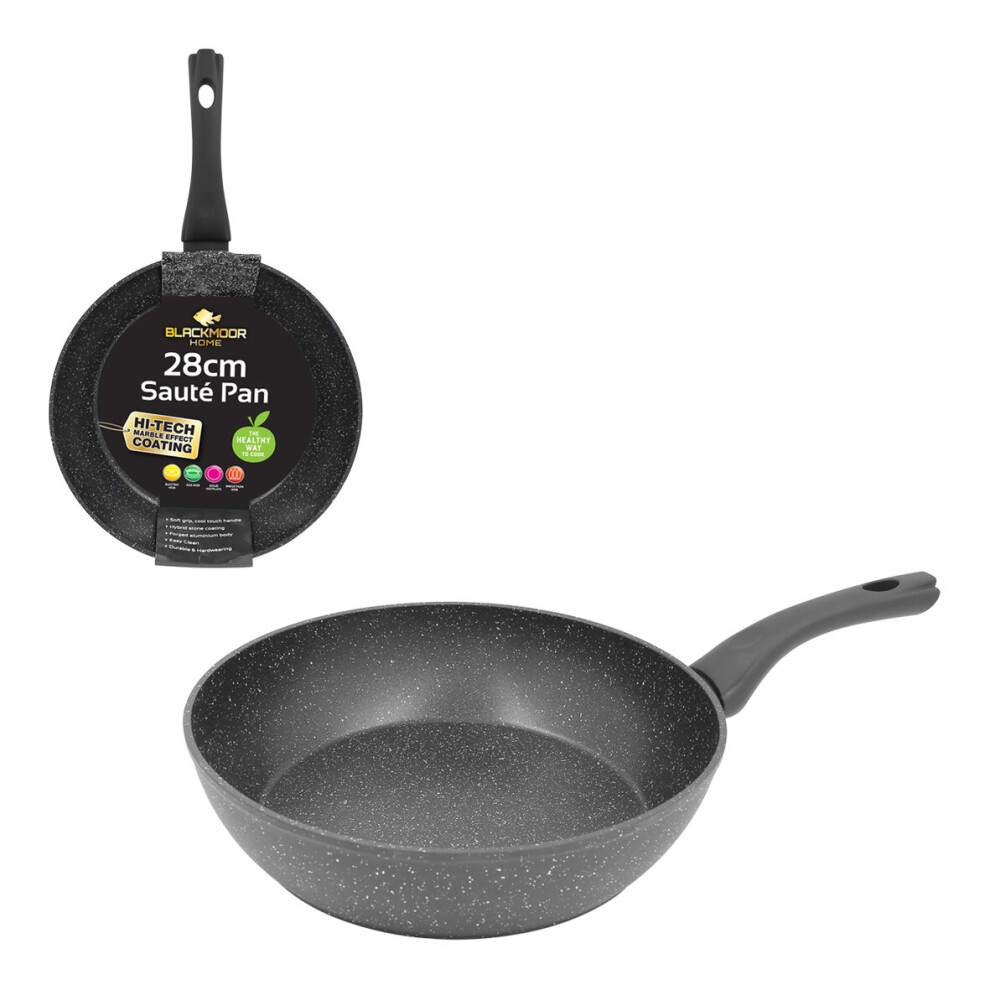 Blackmoor Home 66199 28cm Saute Pan / Non-Stick, Anti-Scratch / Black-image-OPC-P8HYTPH-NEW
