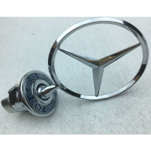 (Ear) New For Mercedes Benz Star Hood Logo Chrome Emblem Badge W123 W126 W201 W124