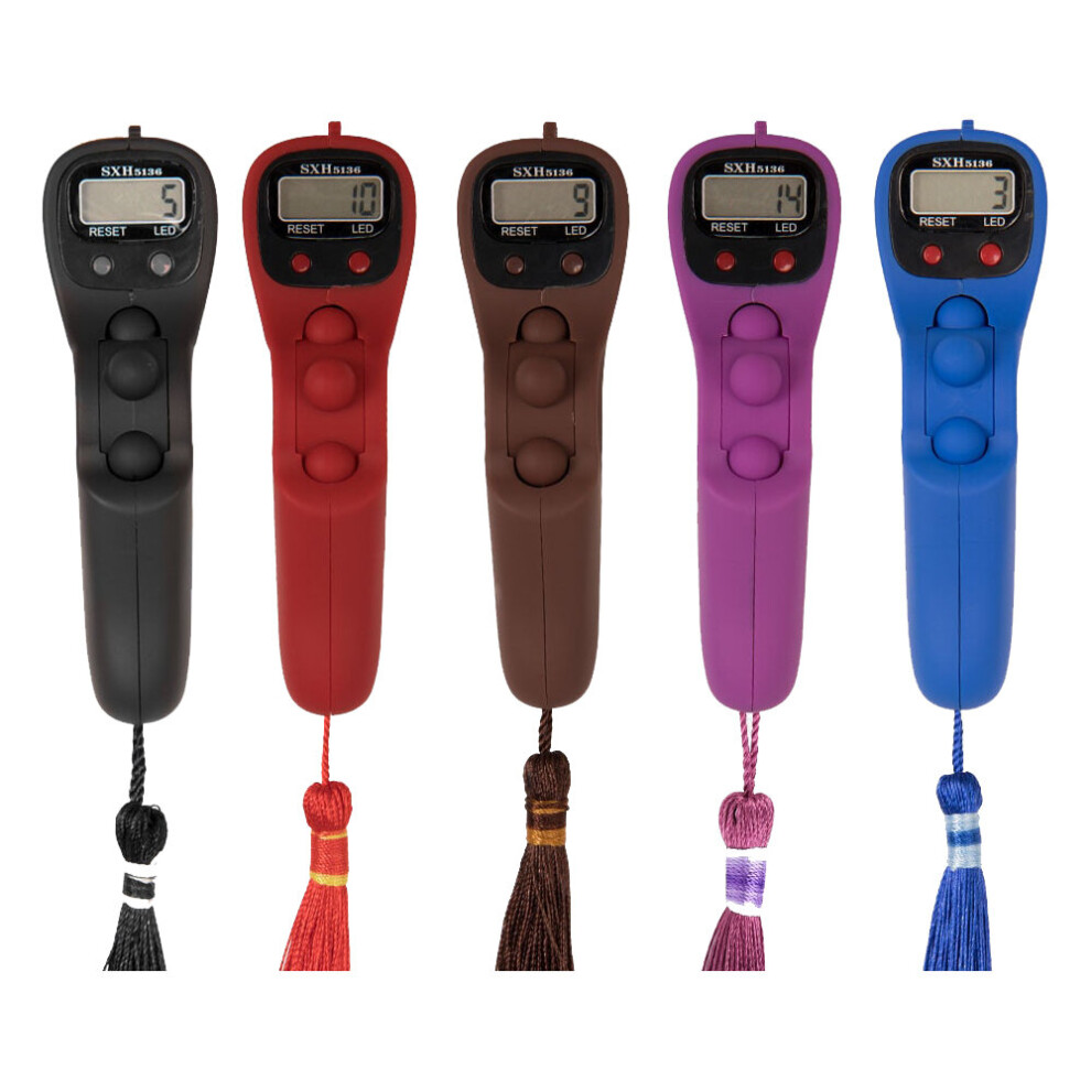 Original LED Digital Tasbeeh Tally Counter with LCD Display - Easy Reset, Silent Thumb-Scroll, Replaceable Battery, Portable
