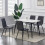 MCC (Grey, 2) MCC Faux Matte Suede Leather Dining Chairs 2