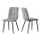 MCC (Silver, 4) MCC Faux Matte Suede Leather Dining Chairs 5