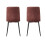 MCC (Pink, 2) MCC Faux Matte Suede Leather Dining Chairs 4