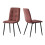 MCC (Pink, 2) MCC Faux Matte Suede Leather Dining Chairs 5