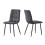 MCC (Grey, 2) MCC Faux Matte Suede Leather Dining Chairs 5