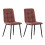 MCC (Pink, 2) MCC Faux Matte Suede Leather Dining Chairs 1