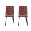 MCC (Pink, 2) MCC Faux Matte Suede Leather Dining Chairs 3