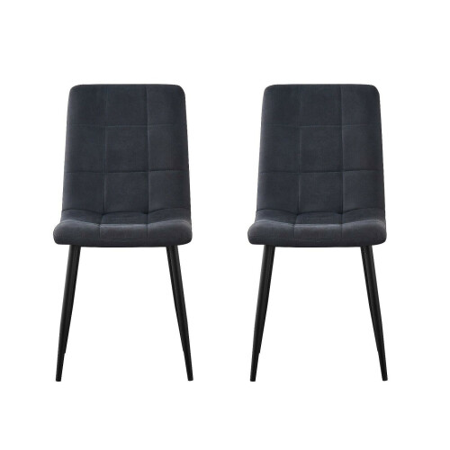MCC (Black, 4) MCC Faux Matte Suede Leather Dining Chairs 2
