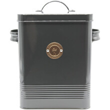 Cat Food Biscuit Tin Metal Black