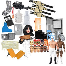 Kit de d?marrage d'accessoires de 50 pi?ces pour figurines de lutte