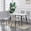 MCC (Silver, 2) MCC Faux Matte Suede Leather Dining Chairs 2