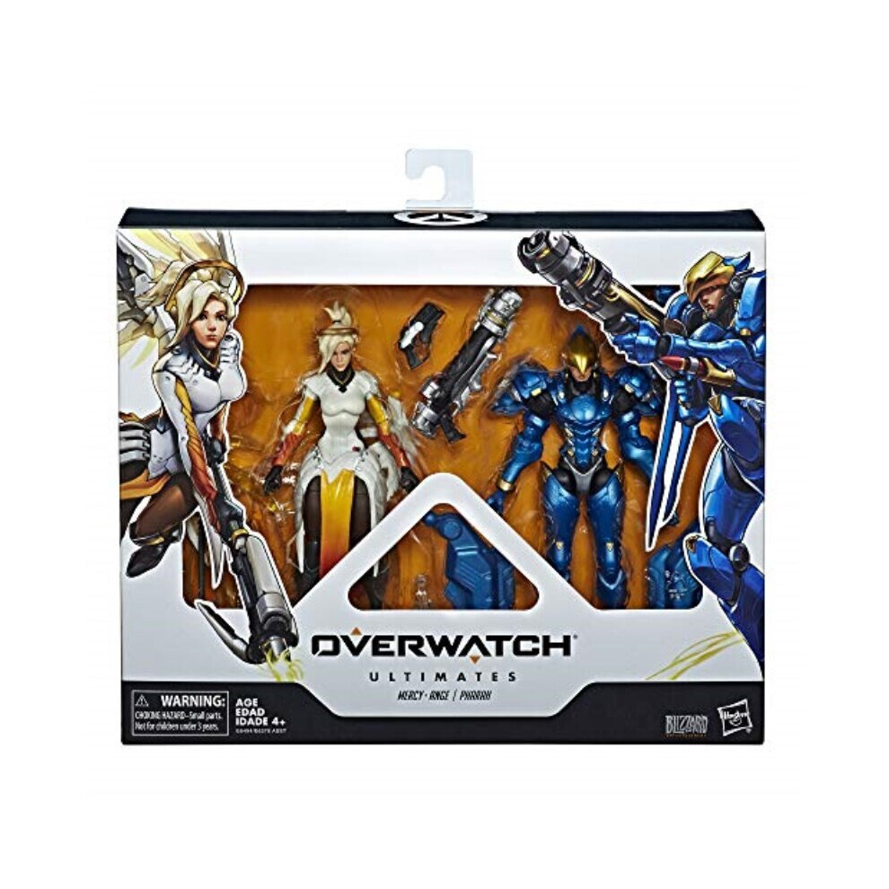 Hasbro Overwatch Ultimates Series Pharah and Mercy Dual Pack 6-Inch-Scale Collectible Action Figures with Accessories - Blizzard Video Game Characters