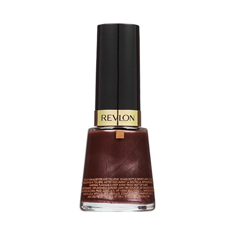 Revlon Nail Enamel, Chip Resistant Nail Polish, Glossy Shine Finish, in Nude/Brown, 750 Foxy, 0.5 oz