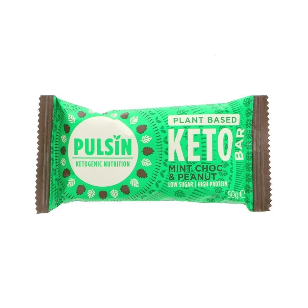 Pulsin | Choc Mint & Peanut Keto Bar | 1 X 50G