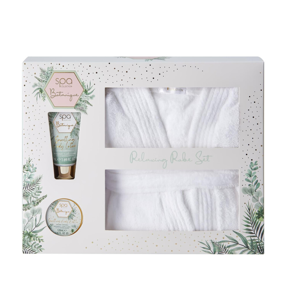 Style & Grace Spa Botanique Relaxing Robe Set Eco Packaging 2021 - 120ml Body Butter, 50ml Body Lotion, Bath Robe