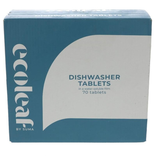 Ecoleaf Dishwasher Tablets - 70-Tab Pack (1 x 70 Tablets)