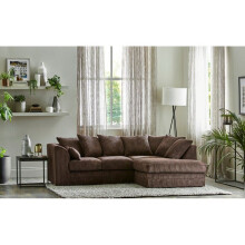 (Chocolate, Right Hand) Porto Jumbo Cord Corner Sofa