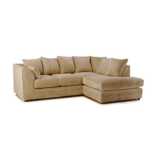 Furniture 786 (coffee, Right Hand) Porto Jumbo Cord Corner Sofa