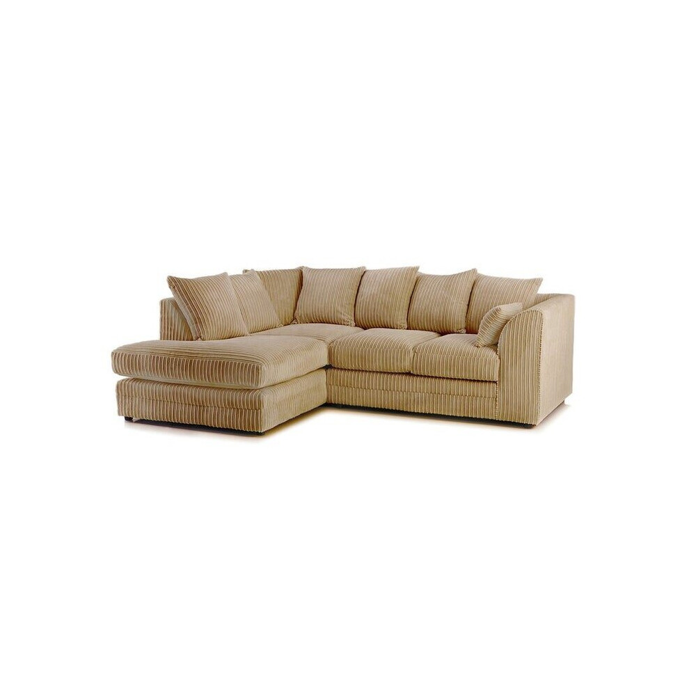 (coffee, Left Hand) Porto Jumbo Cord Corner Sofa