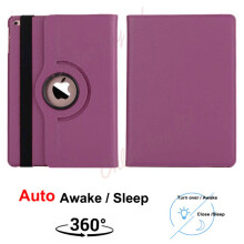 (iPad 10.2 (2019) 7th Gen, Purple) For Apple iPad 10.2 inch 9th, 8th, 7th Generation 2020, 2019 Leather 360 Rotating Smart Stand Case Cover For New iPad 2021