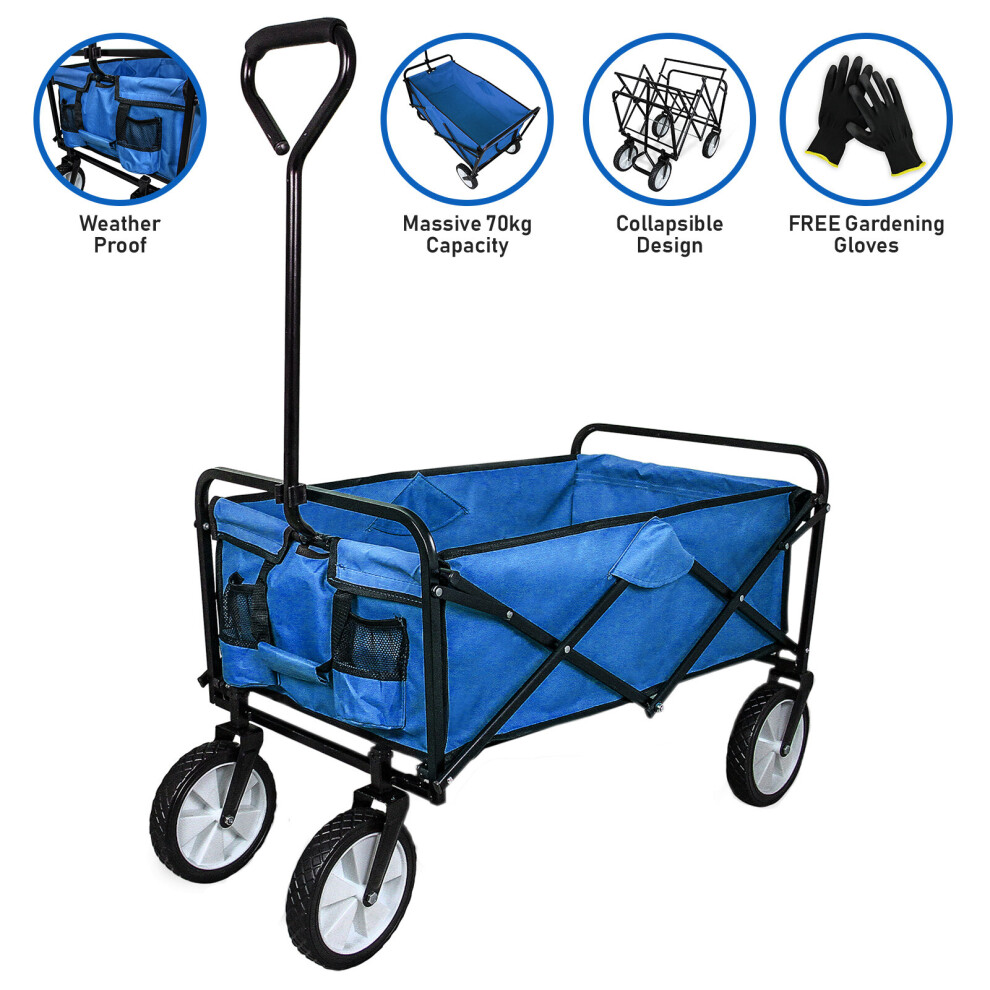 Foldable Garden Cart - Blue