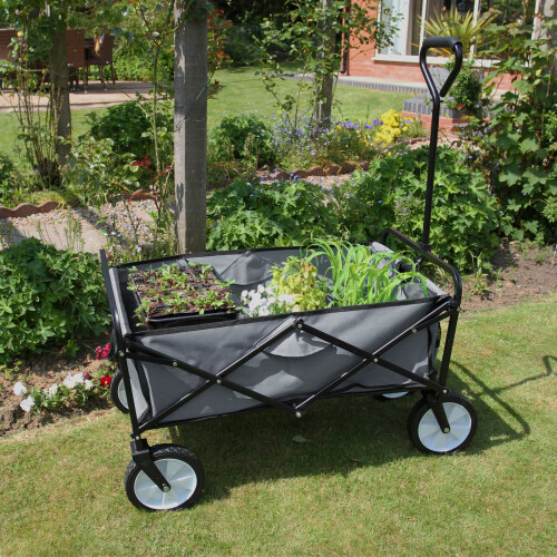 Faltbarer Gartenwagen – Grau 1