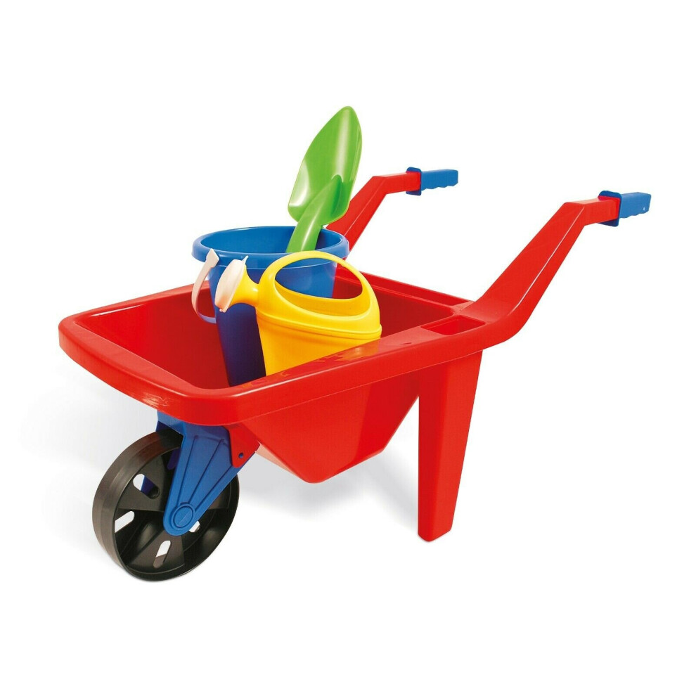 (Wheelbarrow) Kids Plastic Wheelbarrow Beach Bucket Sandbox