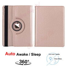(iPad 10.2 (2019) 7th Gen, Gold) For Apple iPad 10.2 inch 9th, 8th, 7th Generation 2020, 2019 Leather 360 Rotating Smart Stand Case Cover For New iPad 2021
