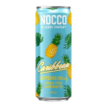 (Caribbean) Nocco BCAA+ Cans Caffeine Free Sports Energy Drink with Amino Acid - 330ml x 24