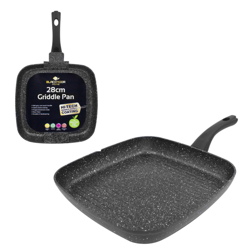 Blackmoor 66170 28cm Griddle Pan / Hybrid Stone Coating / Non-Stick