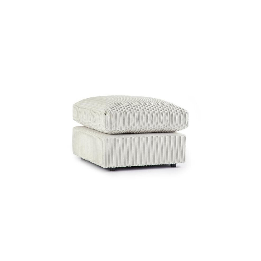 (Mink) Jumbo Cord Fabric Footstool