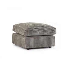 (Grey) Large Jumbo Cord Fabric Footstool