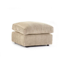 (Coffee) Large Jumbo Cord Fabric Footstool