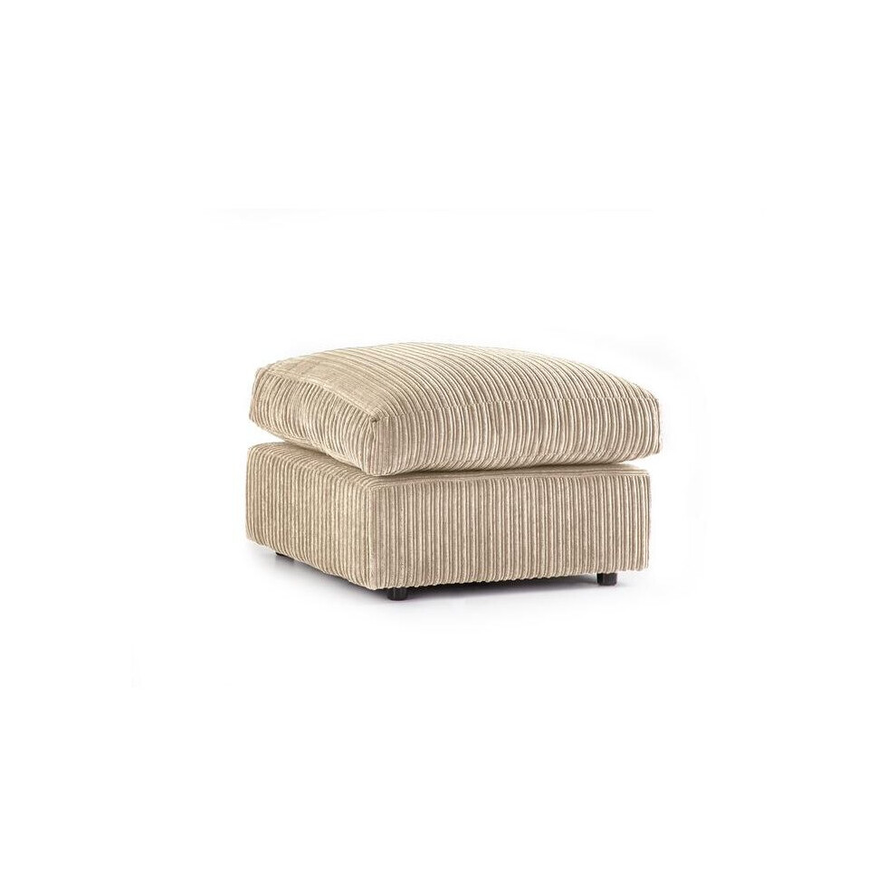 (Coffee) Jumbo Cord Fabric Footstool