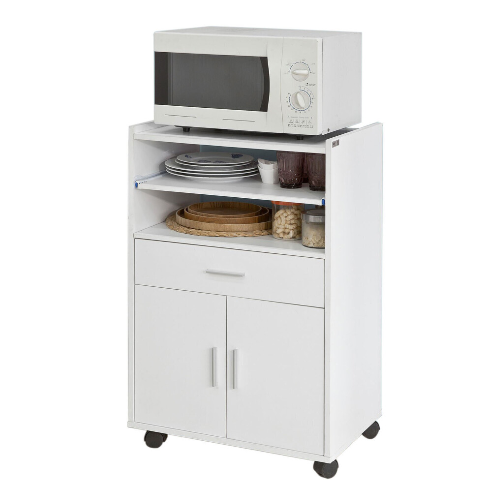 SoBuy® FSB09-W, Microwave Shelf Kitchen Storage Trolley Kitchen Cabinet
