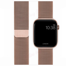(Rose Gold) 38/40mm iWatch Strap Magnetic Milanese Loop Band For Apple Watch Series 7 6 SE 5 4 3 2 1 1st Gen
